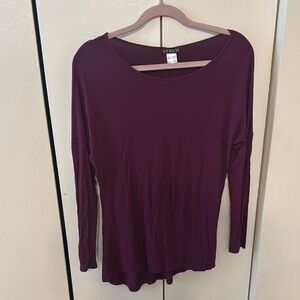 VENUS Purple Long Sleeve Relaxed Blouse